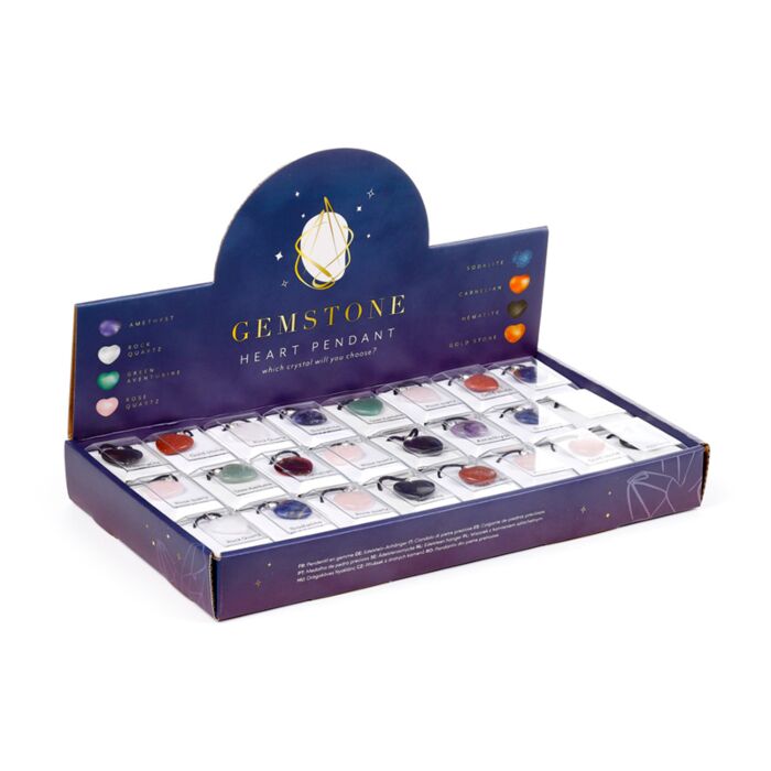 Collar Piedra Curación con Forma de Corazón