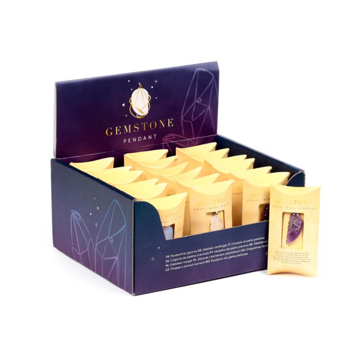 Colgante con Forma de Ala de Ángel de Piedra Curativa