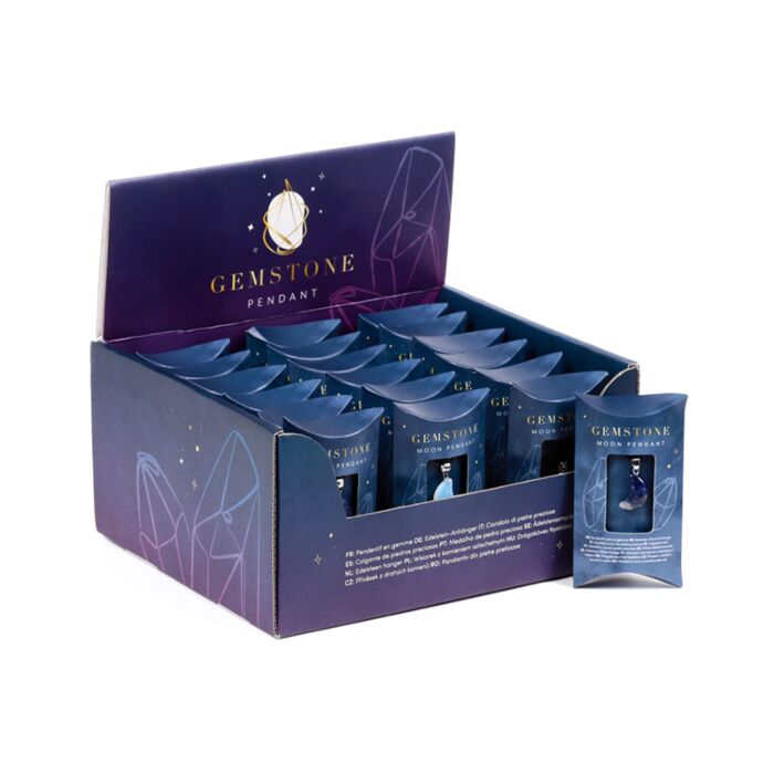 Mini Colgante con Forma de Luna de Piedra Curativa