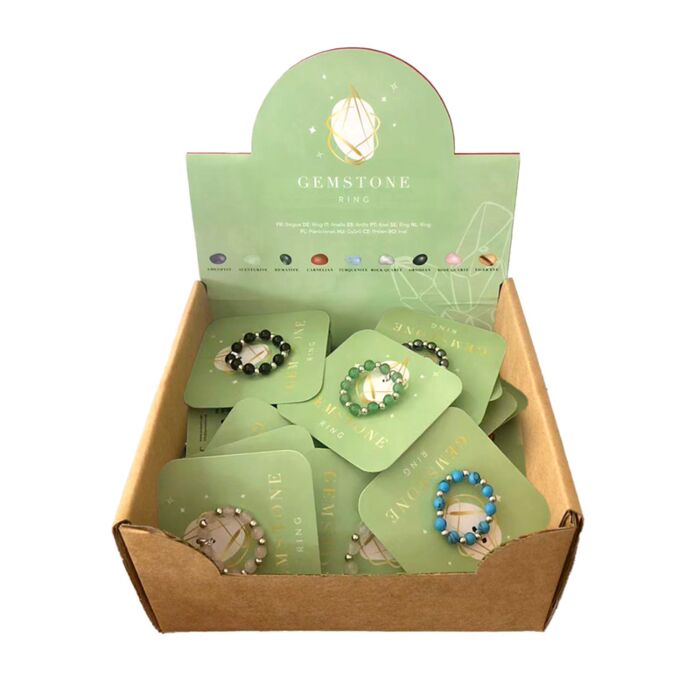 Anillo Ajustable de Piedra Semipreciosa