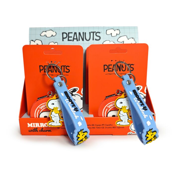 Llavero de PVC con espejo Peanuts Snoopy & Woodstock 