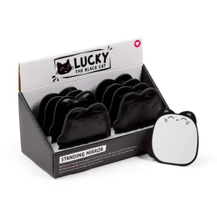 Mini Espejo de sobremesa Gato Negro Lucky the Black Cat