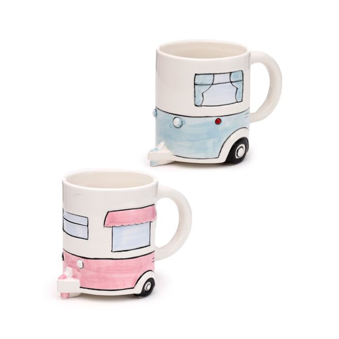 Taza Cerámica 3D con Forma de Caravana Home Is Where You Park It
