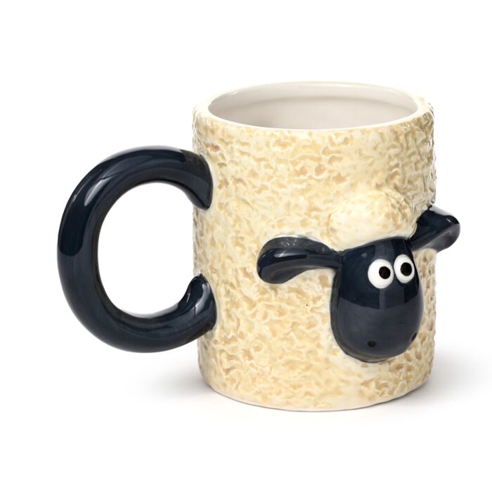 Taza de Cerámica 3D con Forma La Oveja Shaun