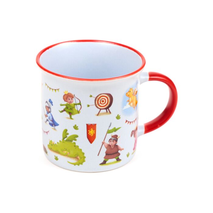 Taza de Porcelana Caballeros y Dragones