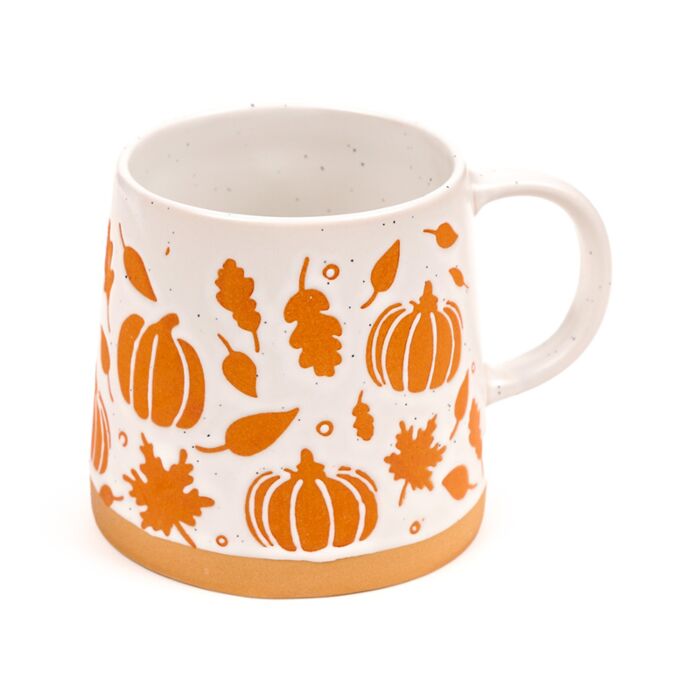Taza de Gres con formas de Calabaza