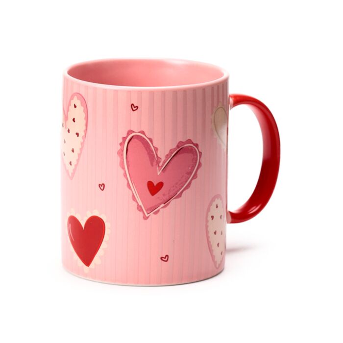 Taza de Porcelana Corazones Amore