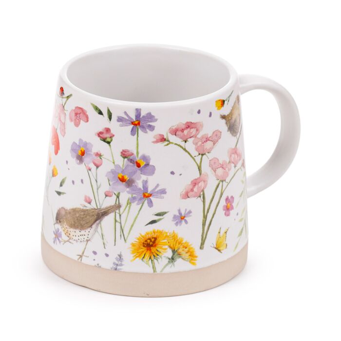 Taza de Gres Jan Pashley Alas y Flores Silvestres