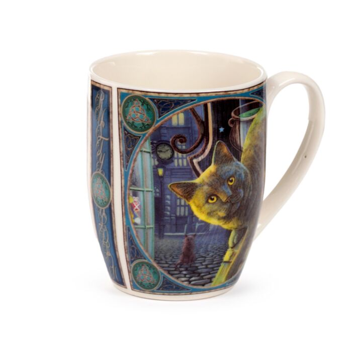 Taza de Porcelana El Gato del Caldero Oxidado Lisa Parker
