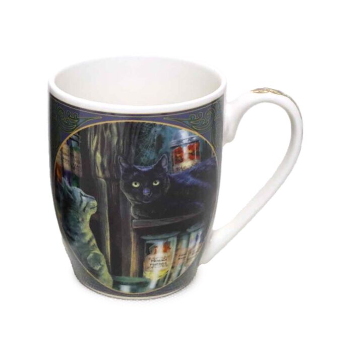 Taza de Porcelana Gato Emporio Mágico Lisa Parker 
