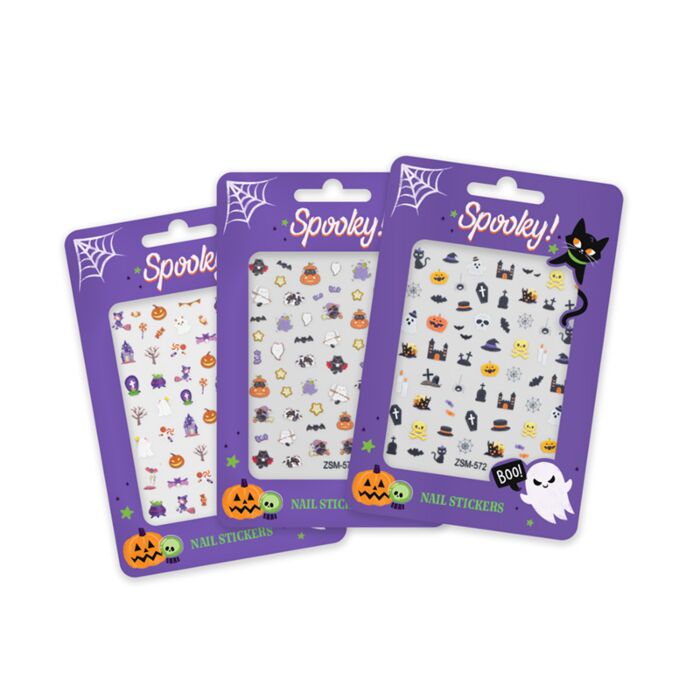 Pegatinas Autoadhesivas para Uñas Spooky Espeluznante 