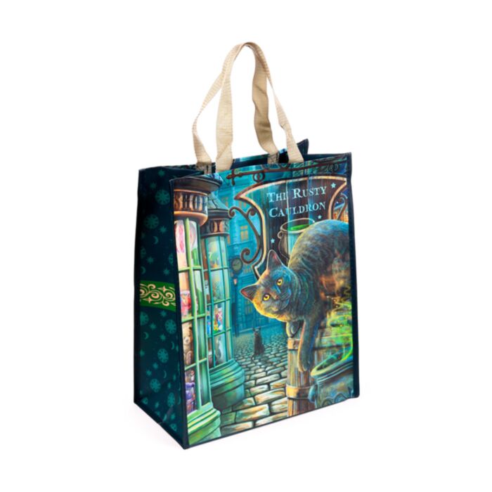 Bolsa de la Compra Reutilizable Gato del Caldero Oxidado Lisa Parker