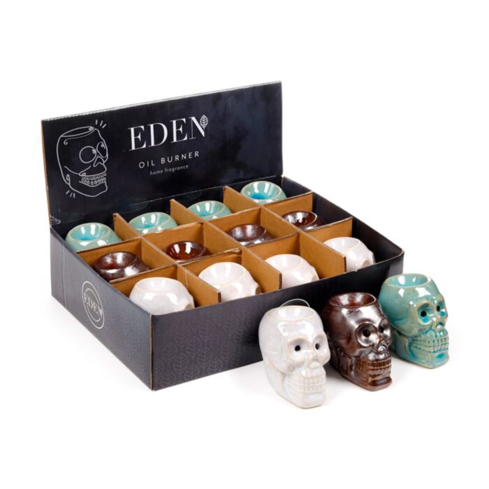 Quemador de Aceite Mini de Cerámica Calavera