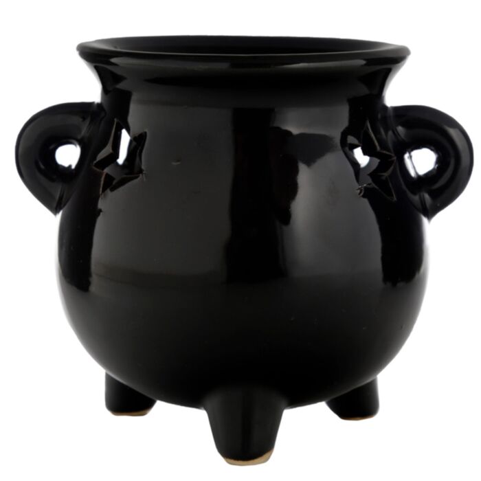 Quemador de Aceite de Cerámica Cuenco Negro Grande
