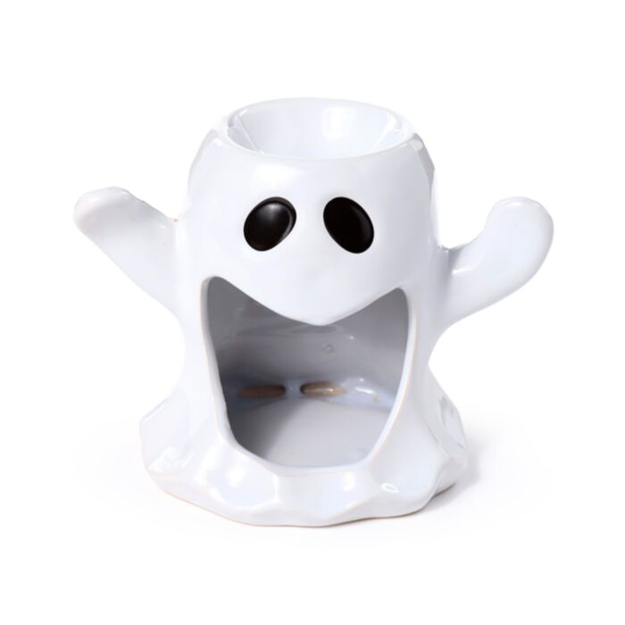 Quemador de Aceite y Cera de Cerámica con Forma de Fantasma