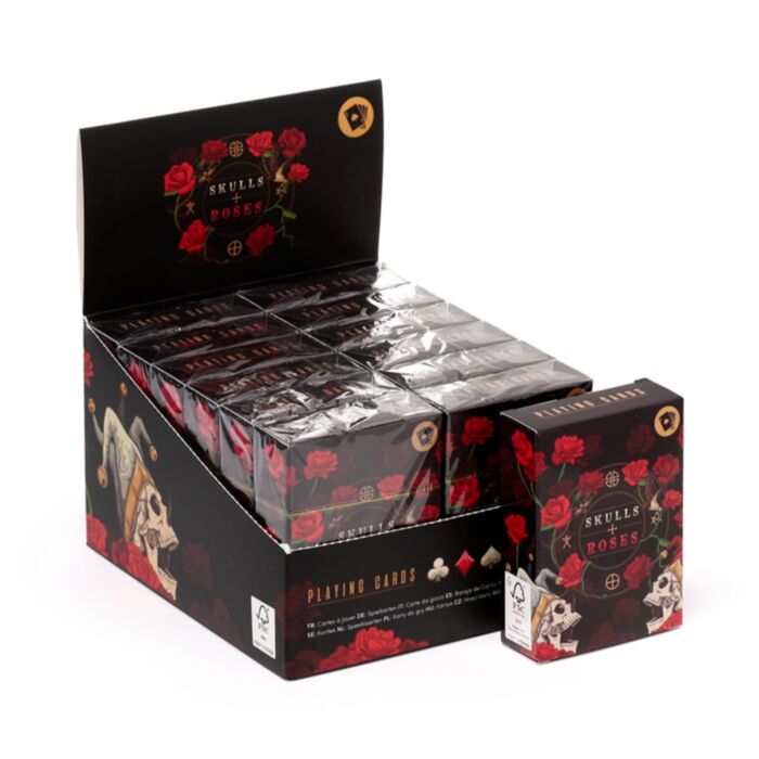 Baraja de Cartas Francesa Calavera y Rosas