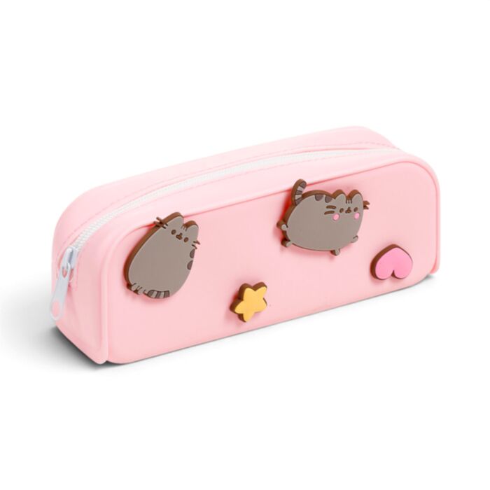Estuche de Silicona con charms de Gato Pusheen Estrellas y Corazones 