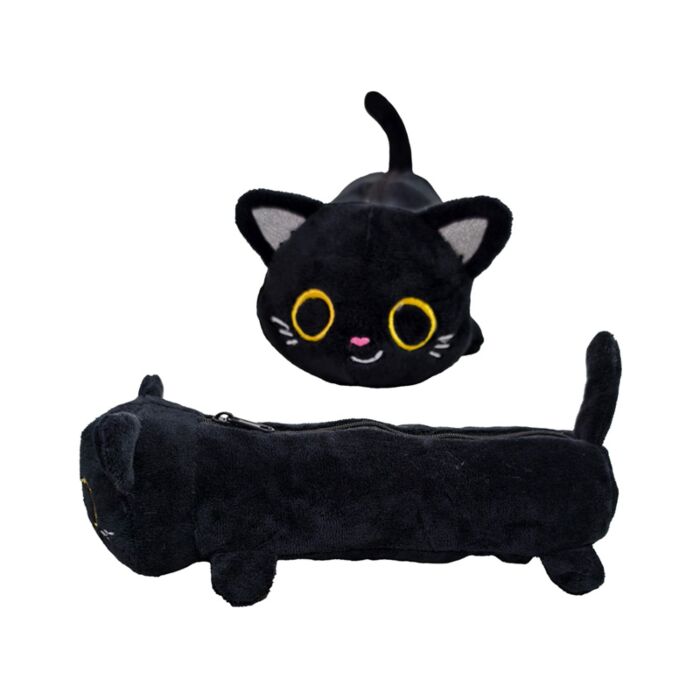 Estuche de Peluche Lucky the Black Cat