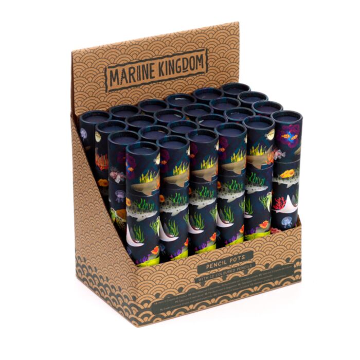 Tubo con 12 Lápices de Colores Reino Marino