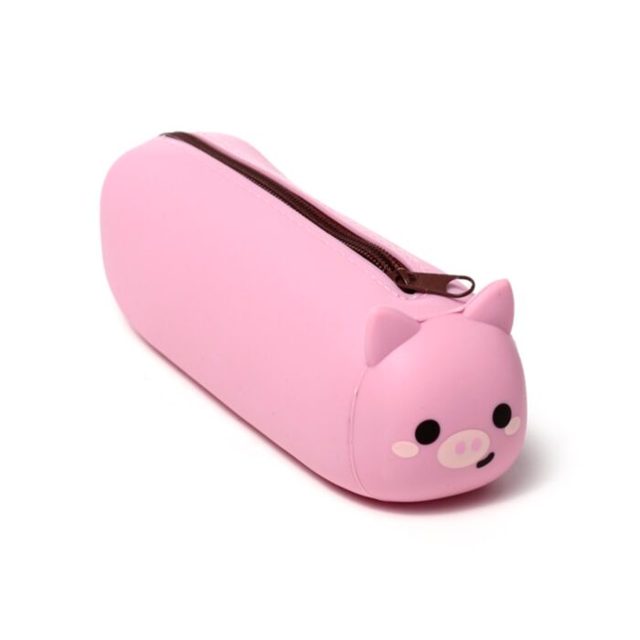 Estuche de Silicona con Cremallera Adoramals Cerdo