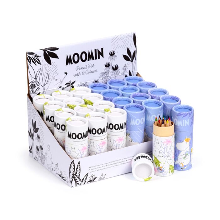 Tubo con 12 Lápices de Colores Surtidos Mumin Moomin