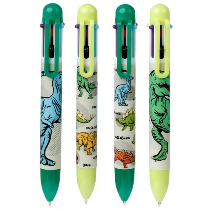 Bolígrafo Multicolor con 6 Colores Dinosaurios Dinosauria