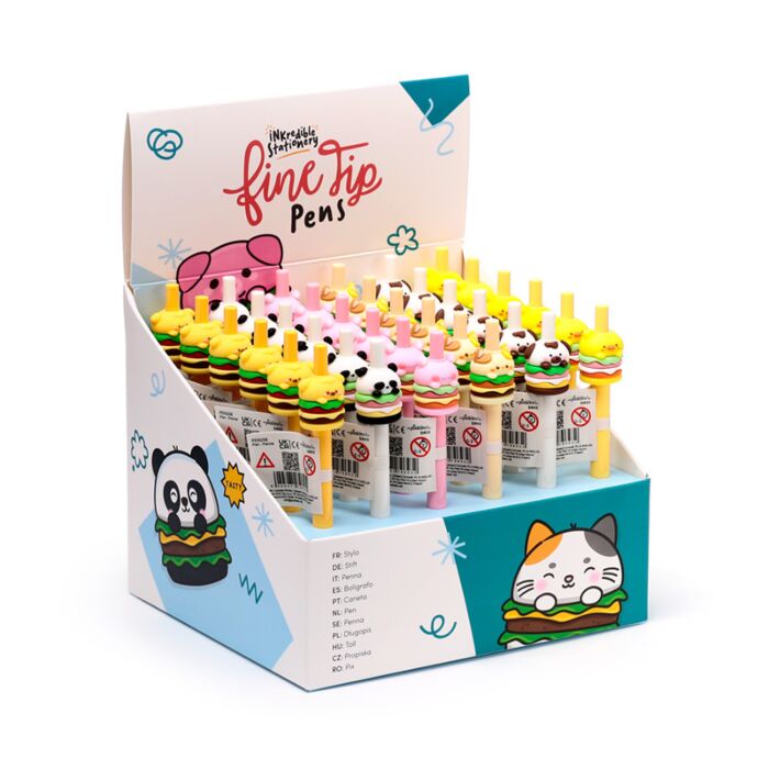 Bolígrafo de Punta Fina Hamburguesa Adorable Foodiemals