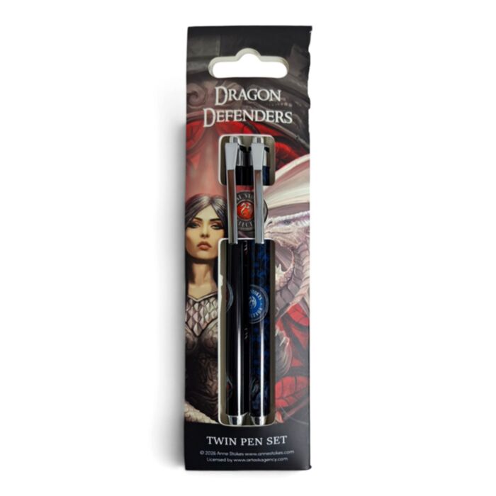 Set de 2 Bolígrafos Guardián del Dragón de Anne Stokes 