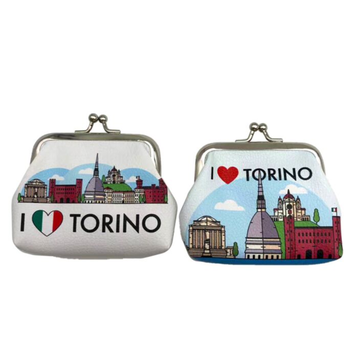 Monedero Cierre Clic Clac Turín Italia  "I Heart Torino"