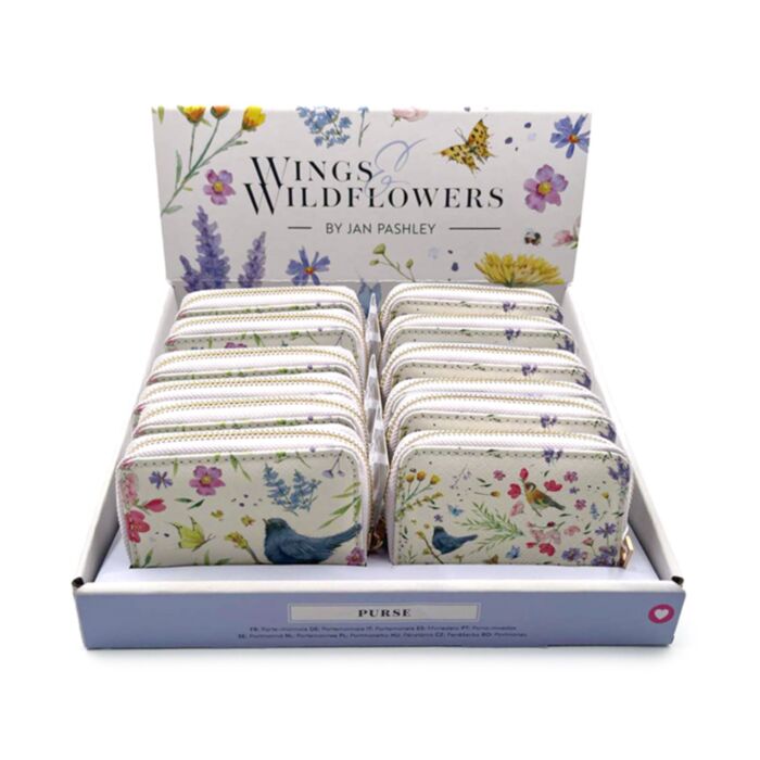 Cartera con Cremallera Jan Pashley Wings & Wildflowers