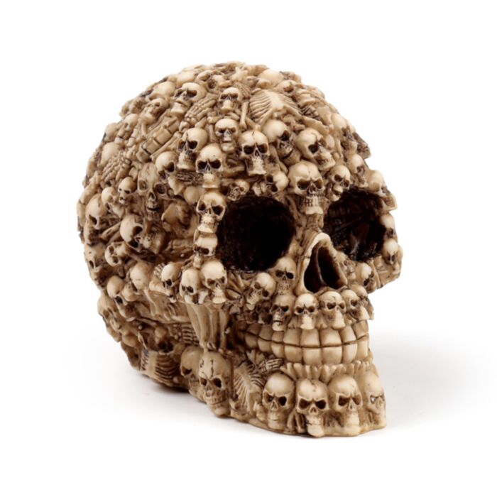 Figura Calavera Decoración Múltiples Cabezas de Calavera