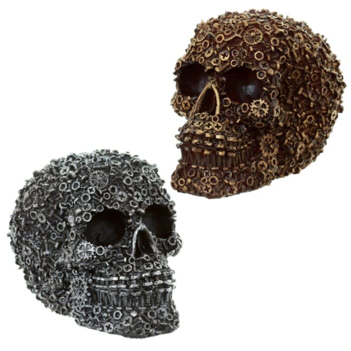 Figura Calavera Calavera Decorativa Tuercas, Tornillos, Pernos