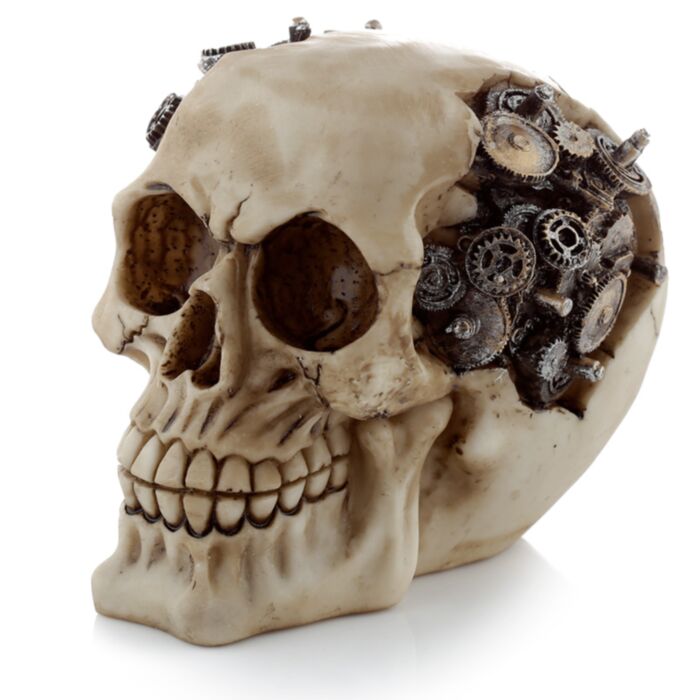 Figura Calavera Calavera Decorativa Estilo Steampunk Engranajes