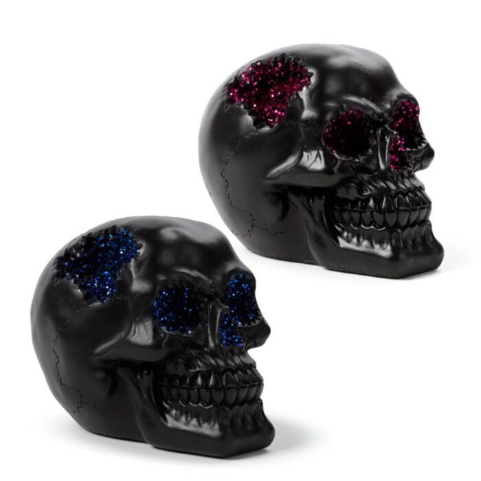 Calavera Decorativa Cueva de Cristal Negro