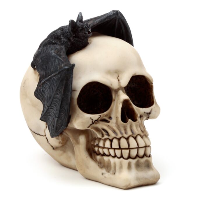 Figura Calavera Horripilante Calavera con Murciélago