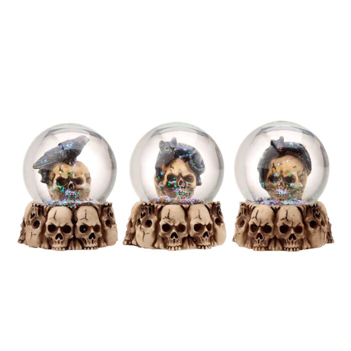 Bola de Cristal Calavera Horripilante con Animales