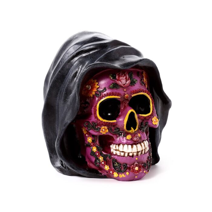 Figura Calavera Día de los Muertos con Capucha