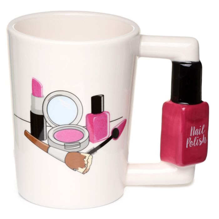 Taza de Cerámica Asa con Forma de Pintauñas