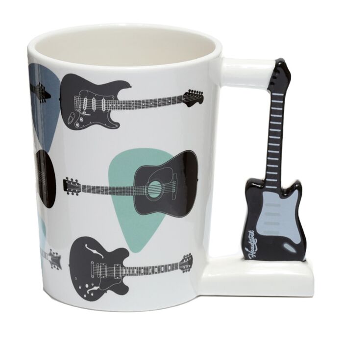 Taza de Cerámica Asa con Forma de Guitarra Headstock
