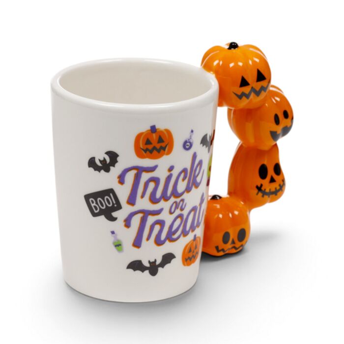 Taza de Cerámica Asa con forma de Calabazas Spooky Espeluznante