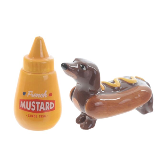 Set de Salero y Pimentero Perro Salchicha