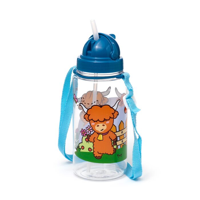 Botella de Agua Infantil Inastillable 450ml Vaca de las Highland Coo Adoramals