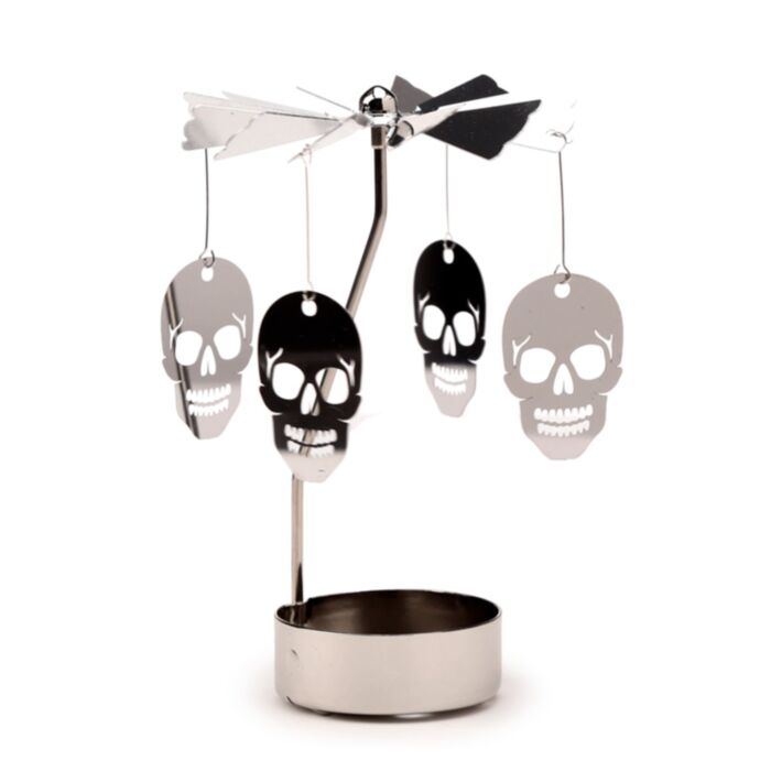 Portavelas Diseño Carrusel Calaveras