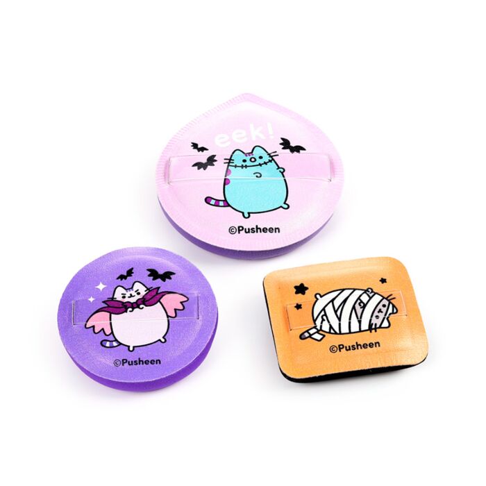 Set de 3 Esponjas de Maquillaje Halloween Gato Pusheen