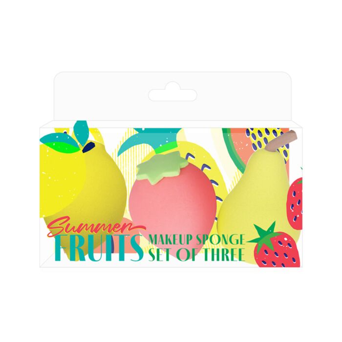 Set de 3 Esponjas de Maquillaje Frutas de Verano