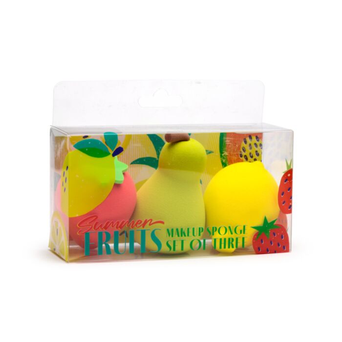Set de 3 Esponjas de Maquillaje Frutas de Verano