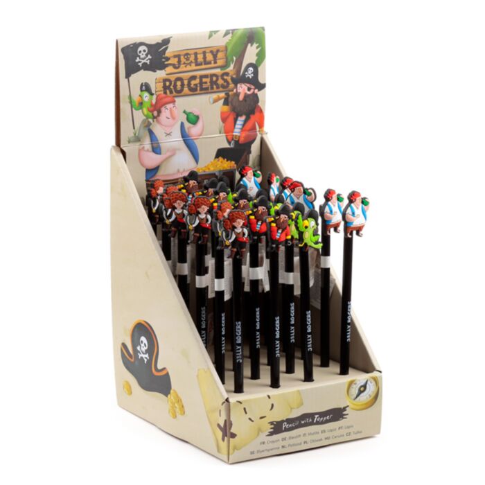 Lápiz con Tope de PVC Piratas Jolly Rogers