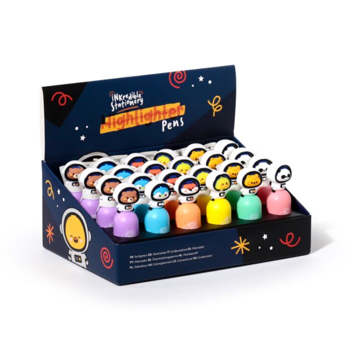 Subrayador con Tope Equipo Espacial Animales Adorables 