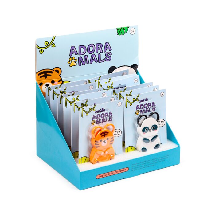 Tijeras Infantiles con funda Animales Adorables Salvajes Adoramals