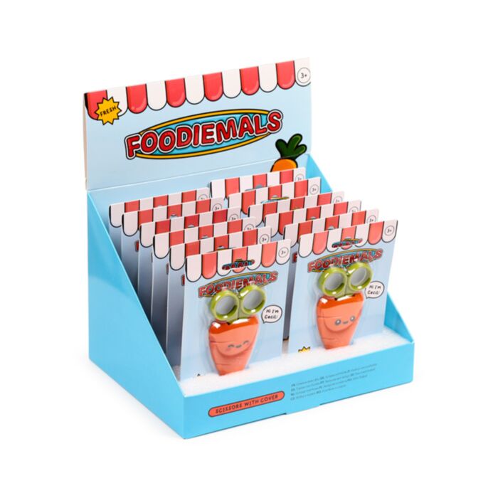 Tijeras Infantiles con funda Cecil La Zanahoria Foodiemals